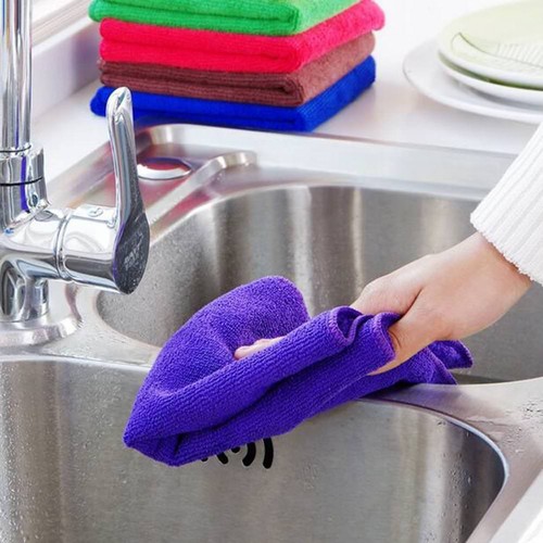 2//510 Pcs Lot Mixed Color Microfiber Car Cleaning Towel Kitchen Washing Polish.
