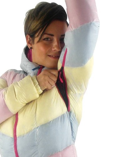 O /' Neill piumino snowboard giacca esplorare cappuccio giallo pietra di luna rosa