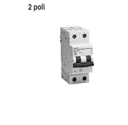 AEG AUTOMATICO MAGNETOTERMICO 2P 6KA 2 MODULI ART E92C..