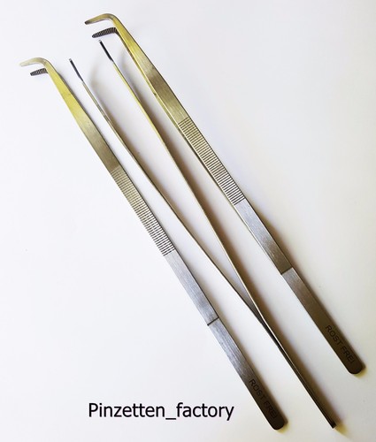 Grillpinzette 35CM,Küchenpinzette,Futterpinzette,Universalpinzette,Gebogen