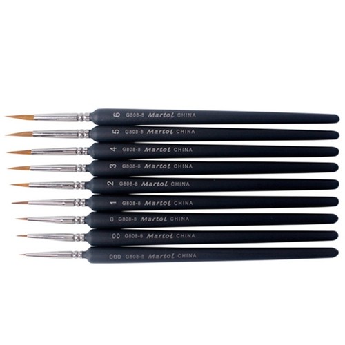 9 Stück Künstlerpinsel Backpinsel Bürste Rundpinsel Für Aquarell Ölfarbe