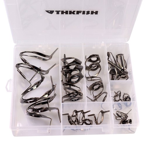 35Pcs #8-#25 Big Jigging Saltwater Heavy Duty Boat Fishing Rod Guides Tip Tops