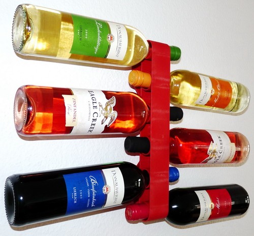 DESIGN Weinregal Weinhalter Flaschenregal Wandhalter Flaschenhalter 4 Farben NEU