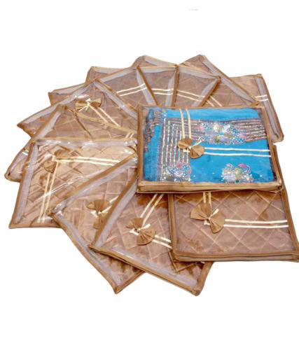 NEW 12 PCS 2 INCH SAREE SHIRT JEWELERY GARMENT COVER ORGANIZER STORAGE GIFT BAG