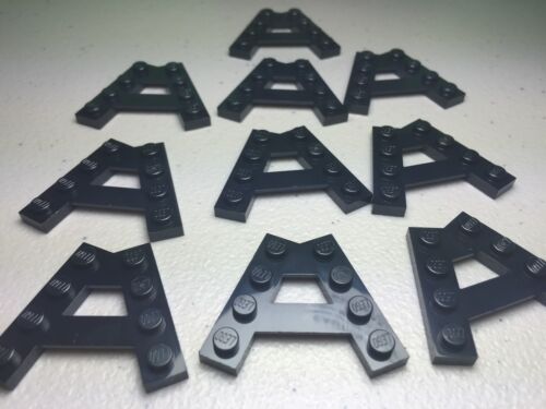 NEW LEGO X10 LEGO Black A-Shaped Wedge Plate  2 Rows of 4 Studs LEGO 15706