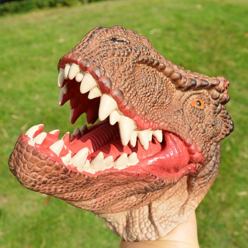 Kid Role Play Gift Dinosaurs Tyrannosaurus Head Glove T-Rex Hand Puppet Xmas Toy
