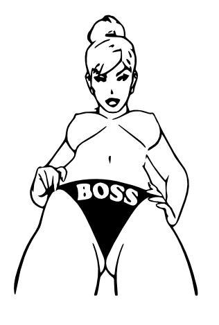 Vinyl Funny Sticker Girl Woman Chick Lady Boss Decal