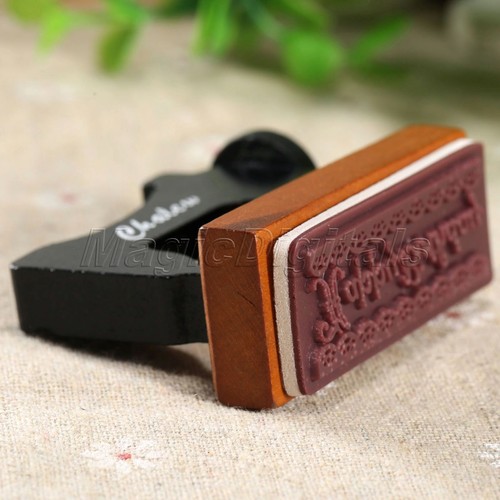 1× Funny Sewing Machine Wooden Rubber Stamp Birthday Card DIY Craft Scrapbooking