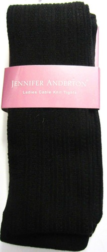 Ladies Jennifer Anderton Black cable knit tights