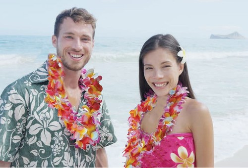 Frangipani Floral Lei Hawaiian Party Hula child Garland White//yellow,Pink Multi