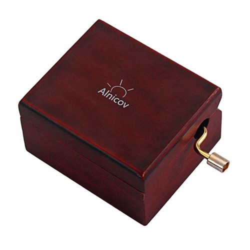 Spieluhr Wind Up Musikbox von Hand Gekurbelt Spieldose Kinder Holz