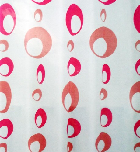 DV-Anneaux Vinyle Rideau de douche BOLLE ROSE//ROSE 180x200cm avec incl