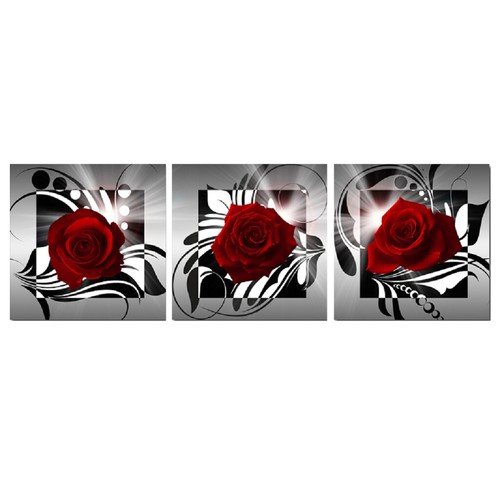 30x30cm Fashion Red Rose Flower Picture Canvas Print Painting Wall Art Decor