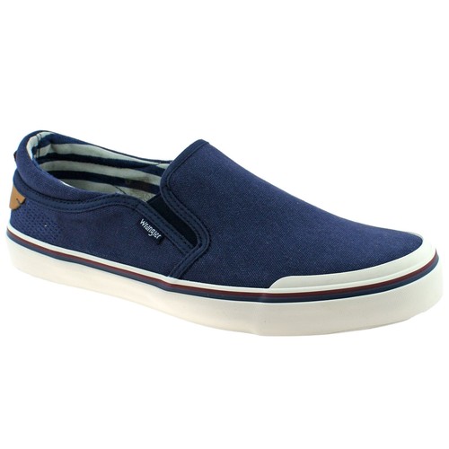 De Hombre Wrangler IDOL antideslizante en la memoria FOAM Zapatos De Lona Azul Marino