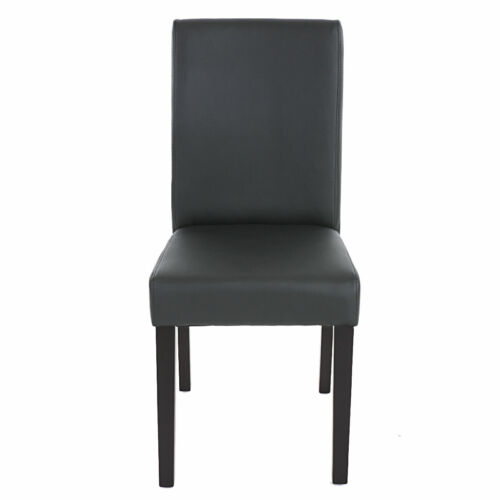 noir mat 6x chaise de salle à manger chaise fauteuil Littau cuir synthétique sombre JAMBES 