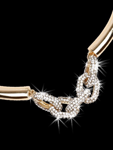 Micro Pave Cz Crystal Curb Chain Link Collar Choker Tennis Necklace Earring Set