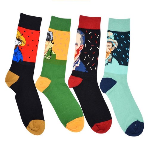 Unisex Retro Malerei Kunst gedruckt Literatur kreative Neuheit Socken Gift