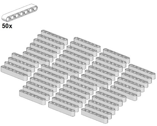 White LEGO® - Balken 20Stk 1x9 Weiß Gera Technic Liftarms 40490-05