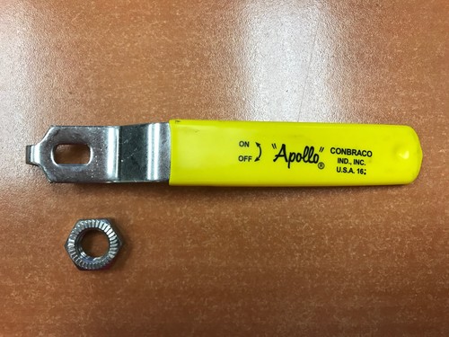BALL VALVE HANDLE AND NUT 37 W565700 C153300 STAINLESS FITS 3//4/" SEACOCK APOLLO