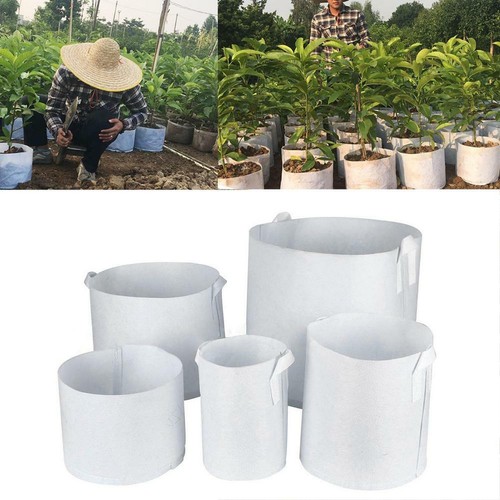 Rond Tissu Pots Plante Pochette Root Container Grow Sac Aération Conteneur 6 Tailles