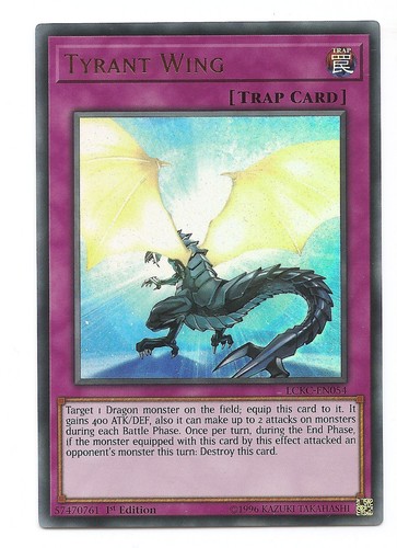 Tyrant Wing LCKC-EN054 Ultra Rare Yu-Gi-Oh Card 1st Edition English Mint New