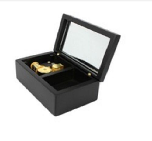 Black Rectangle jewelry Music Box Moon River