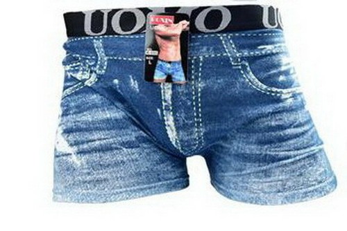 UNTERHOSE HERREN RETRO BOXER SLIP PANTY 95 /% BAUMWOLLE SHORT JEANS GR M
