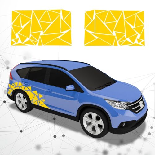 2x Car JEEP Decals Geometry Graphics Car Body Stickers Vinyl Side Strip Decal