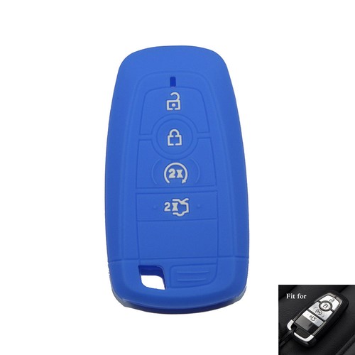 Blue Silicone Key Case for Ford 2017 Mondeo Edge Explorer Taurus Escape Mustang