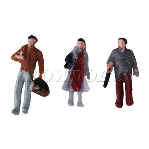 1000xPainted Model People Figure Street Scene OO 1:100 Scale for Building Layout