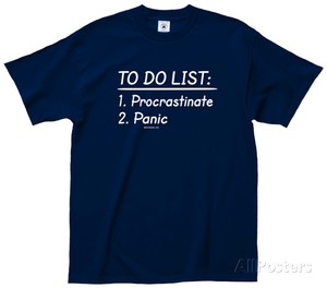 To-Do-List-Tee-Apparel-T-Shirt-L-Navy-Blue