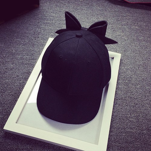 Baseball Caps Female Cute Harajuku Bow knot Adjustable Hip-Hop Girl Snapback Cap