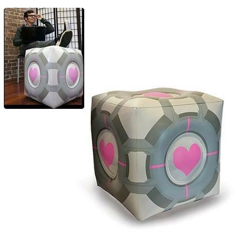 Portail Original Companion Cube Inflatable ottoman