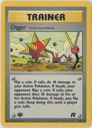 Save 35/%! DIGGER 75//82 Team Rocket ⎜1st Edition⎜ Uncommon Vintage 2000 Buy 4
