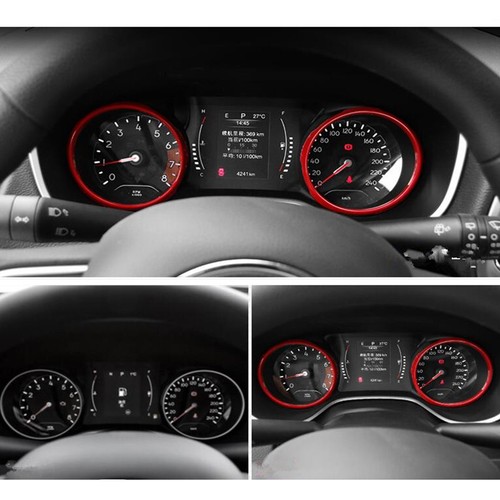 Red Dashboard Decorative Frame Cover 2pcs For Jeep Compass 2017 2018 2019