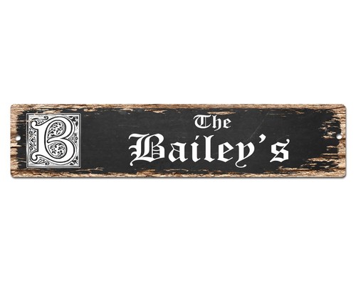 SP0672 The BAILEY/'S Family name Sign Bar Store Shop Cafe Home Chic Decor Gift
