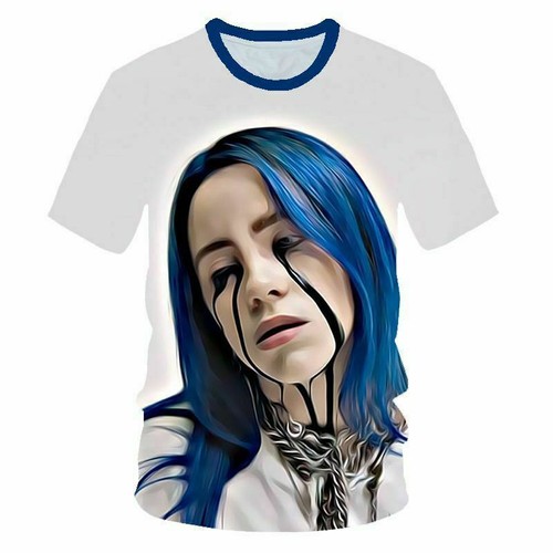 Singer Billie Eilish 3D print Casual T-Shirt New Women Men Short Sleeve Tops Tee