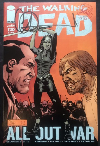 IMAGE COMICS THE WALKING DEAD #120 SIGNED BY CHARLIE ADLARD