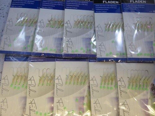 10 GHOST SABIKI RIGS 6 HOOK SIZE 6 BOAT SEA PIER FISHING MACKEREL FEATHERS LURES