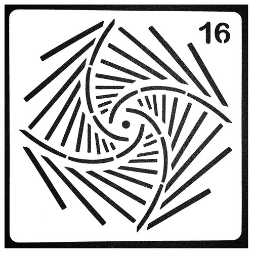 16Pcs Mandala Stencil Painting Tool Template DIY for Stone Rock Painting UK