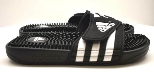 Adidas Adissage Sandal 078285 K Black White US Size 2 FREE SHIPPING BRAND NEW
