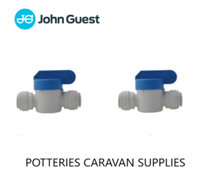 X2 12mm John Guest Speed Fit Push Fit Stop Tap PPMSV041212W Cascade Truma Whale