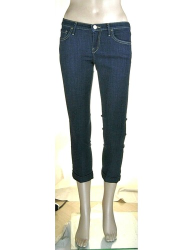 Jeans Donna Pantaloni 7//8 KAOS Italy Slim Fit Blu Scuro SA699 Tg 26 29 31 32