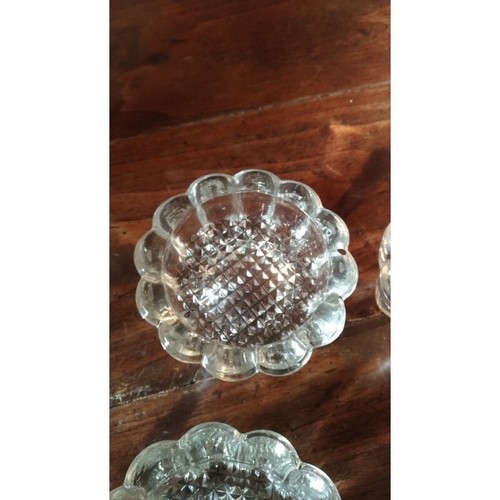 4 Pieds de piano en verre réhausseurs 7 cm diamètre