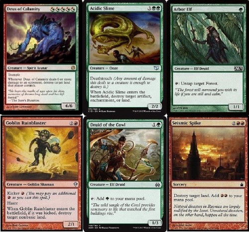 Deck Deus Calamity Land Destruction MTG Magic Gathering 60 cards Red Green