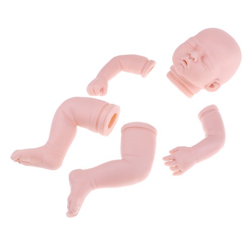 Simulation 20inch Unpainted Reborn Kits Baby Doll Vinyl Mold Head 3//4 Arms Full