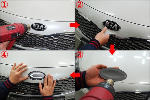 Fit: Hyundai 2016+ Elantra , Avante AD 3D Concepto Emblem Badge BBW Set 3pc