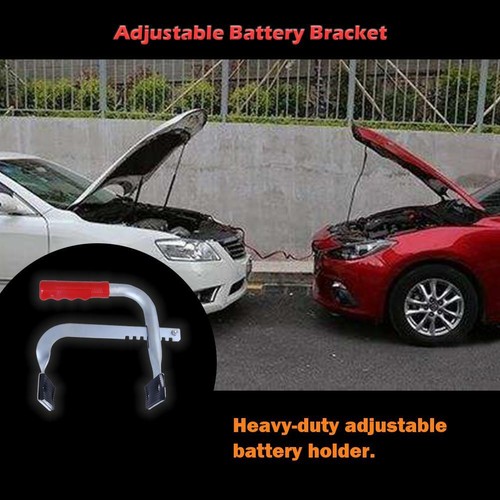 Auto Car Heavy Duty Adjustable Battery Trays Carrier Rubber Handle Grips Tools