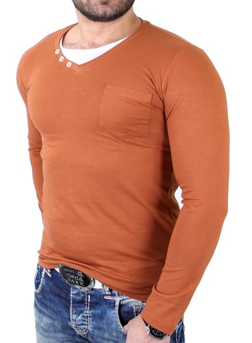 Reslad manica lunga uomo 2in1 layer style V-NECK MAN T-shirt 5969