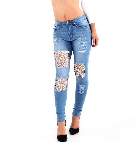 WOMENS LADIES GIRLS HIGH WAISTED EXTREME RIPPED SLIM SKINNY JEANS SIZE 6-22